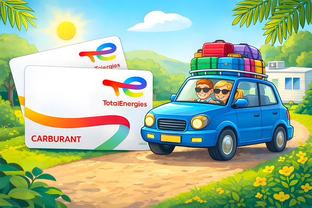 Le camping vous ofre une carte carburant Total pour toute reservation dun mobil home promo